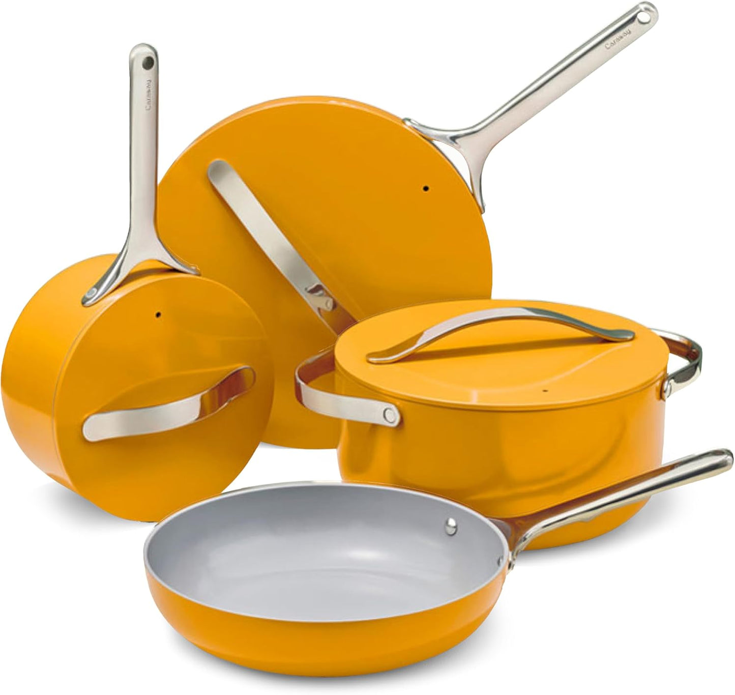 12 Piece Nonstick Ceramic Cookware Set Pots Pans Lids and Kitchen Storage Black