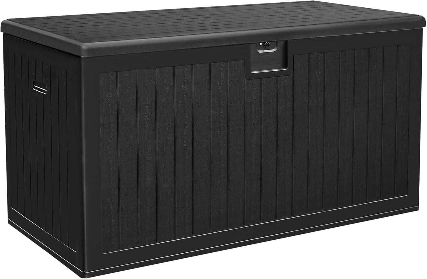 260 Gallon XXL Deck Box Outdoor Resin Lockable Water Resistant Storage Brown