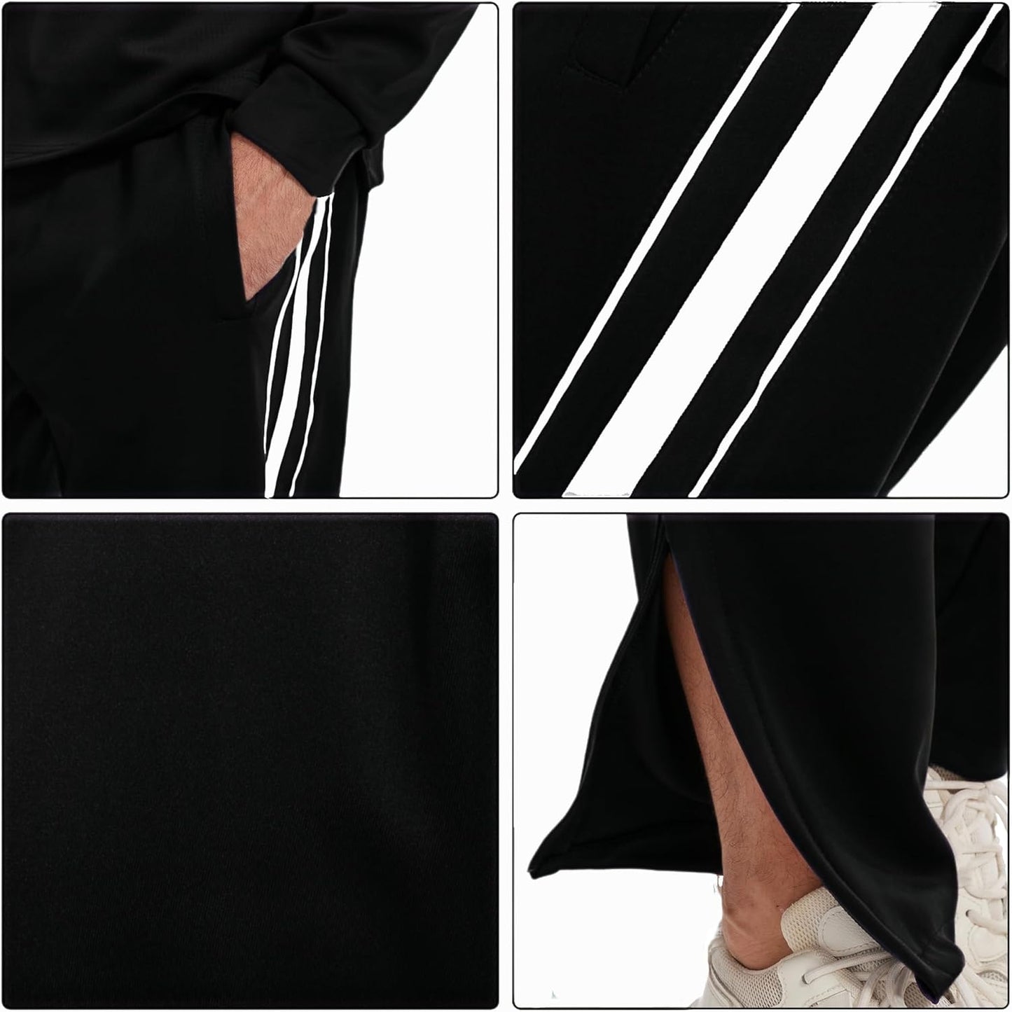 2 Piece Casual Sweat Jogging Suit Set Athletic Full Zip Hoodies