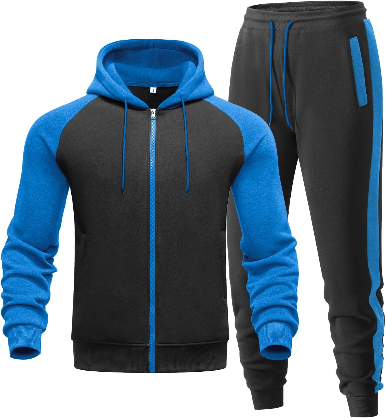 Zip Up Hoodie Sweatsuits Athletic Jogging Suit Set Casual Outfit with Pockets