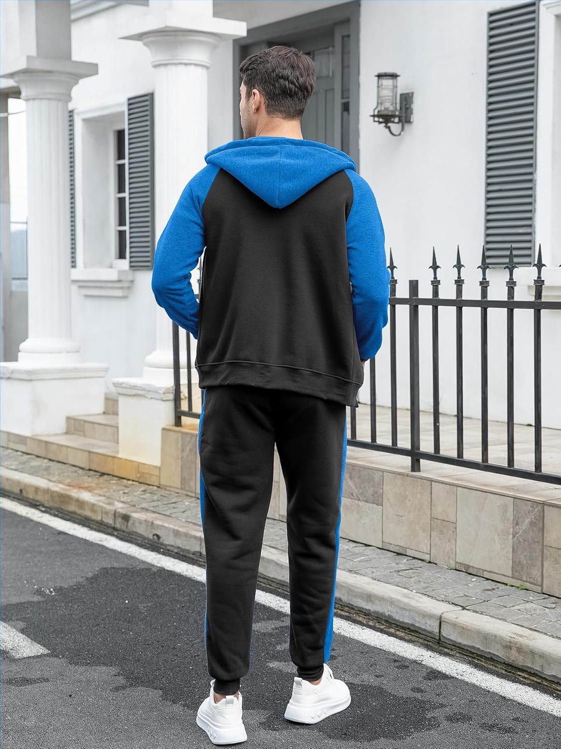 Zip Up Hoodie Sweatsuits Athletic Jogging Suit Set Casual Outfit with Pockets