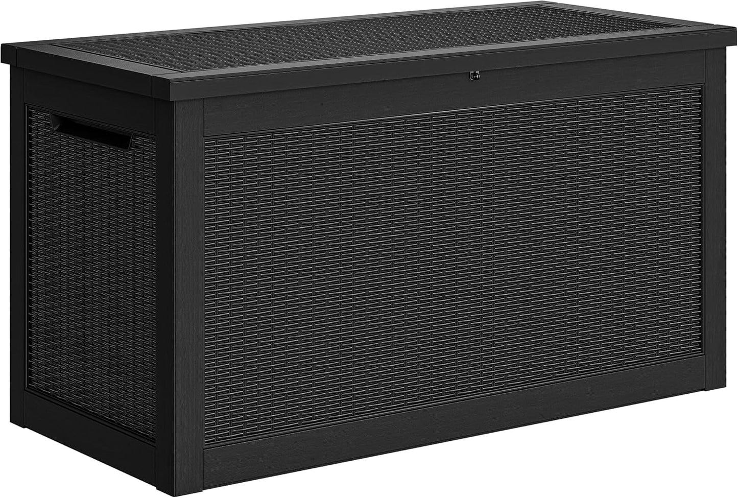 260 Gallon XXL Deck Box Outdoor Resin Lockable Water Resistant Storage Brown