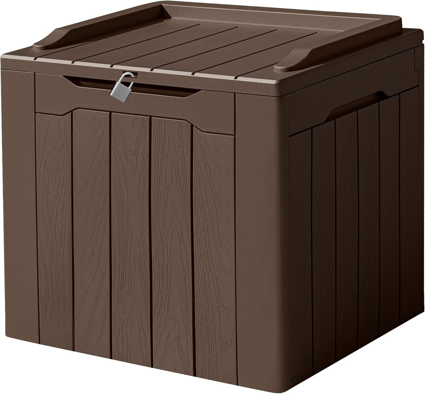 100 Gallon Large Resin Deck Box Waterproof Lockable Outdoor Storage Black
