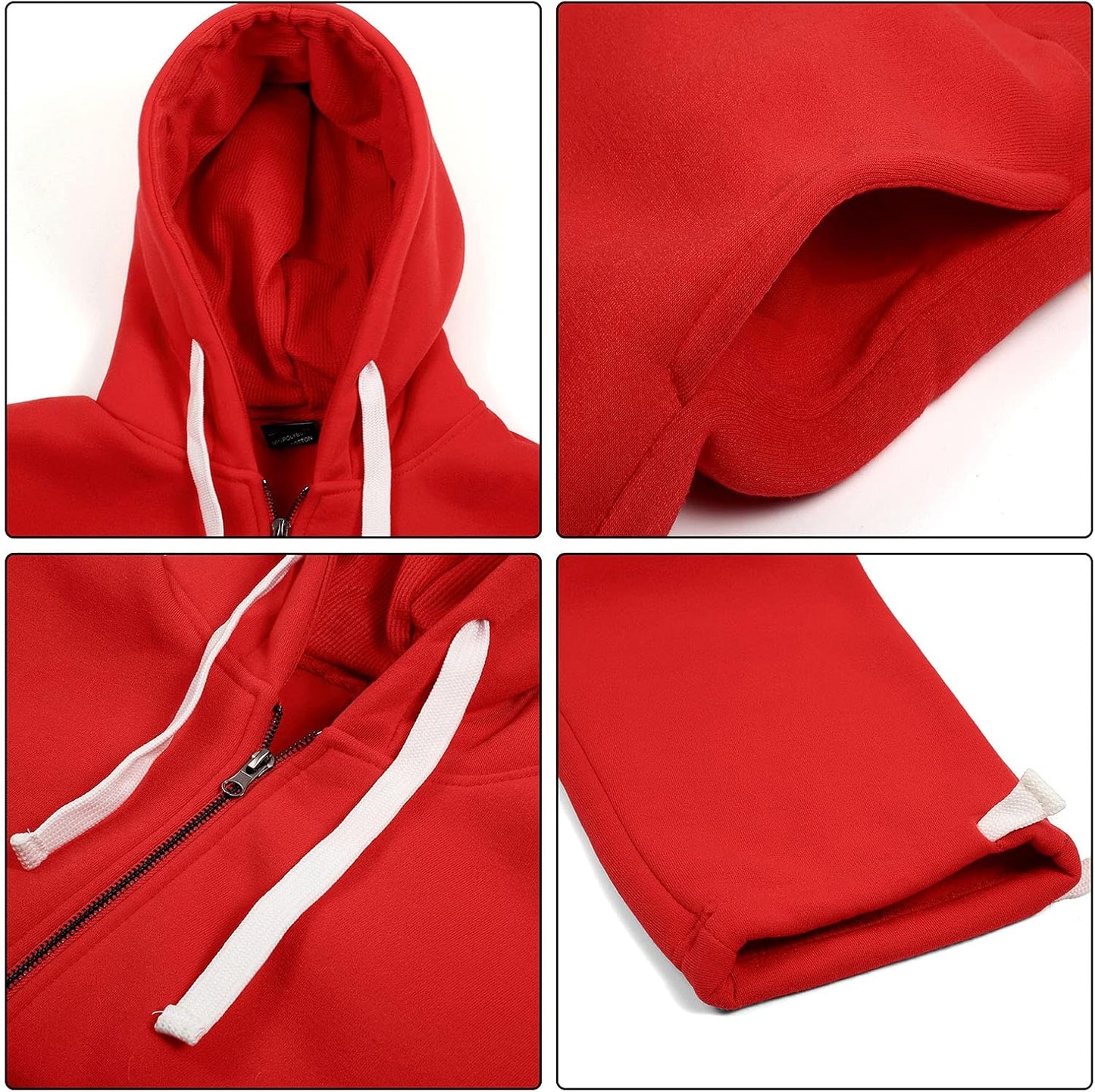 2 Piece Casual Sweat Jogging Suit Set Athletic Full Zip Hoodies