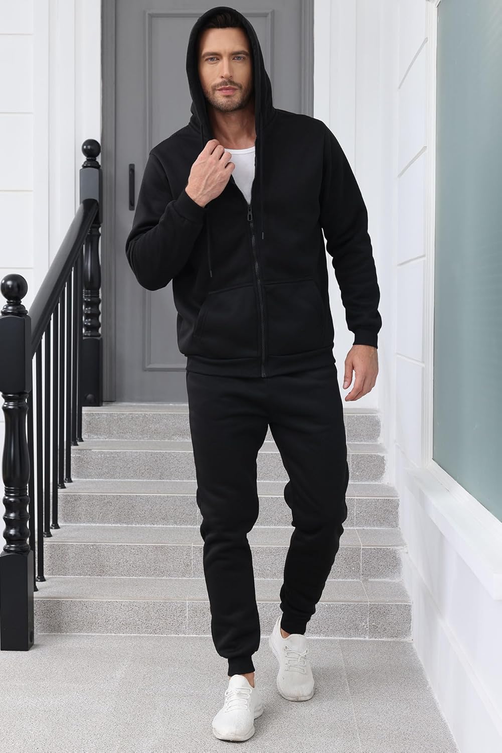Men's Tracksuits 2 Piece sweatsuits Full Zip Hoodie Sweat suits