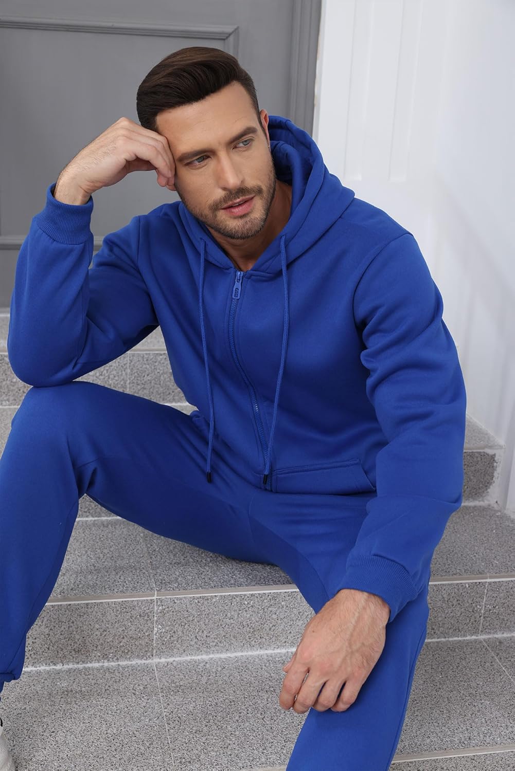 Men's Tracksuits 2 Piece sweatsuits Full Zip Hoodie Sweat suits