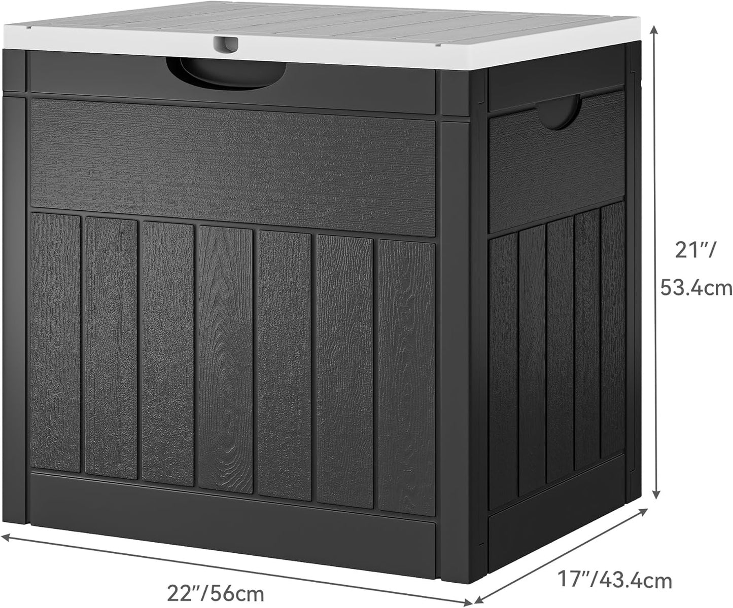 100 Gallon Resin Deck Box Weather Resistant Lockable Outdoor Storage Taupe