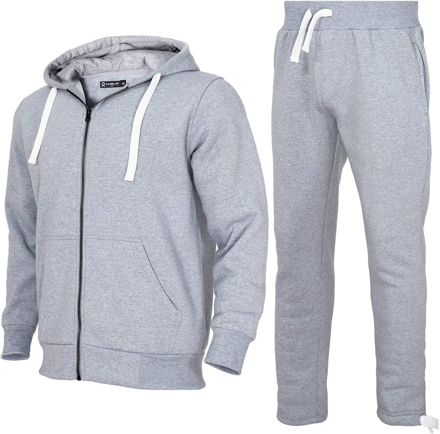 2 Piece Casual Sweat Jogging Suit Set Athletic Full Zip Hoodies