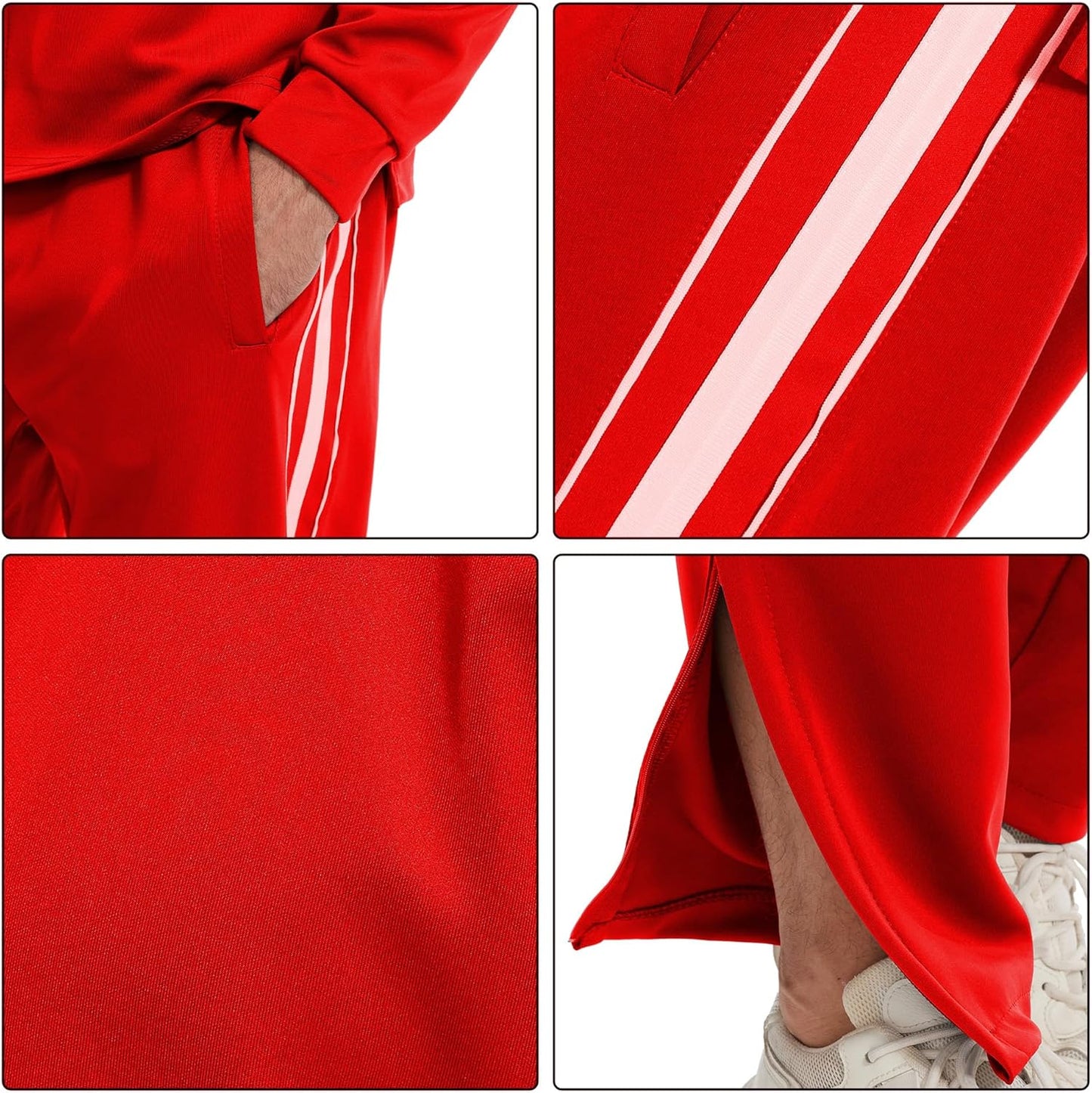2 Piece Casual Sweat Jogging Suit Set Athletic Full Zip Hoodies