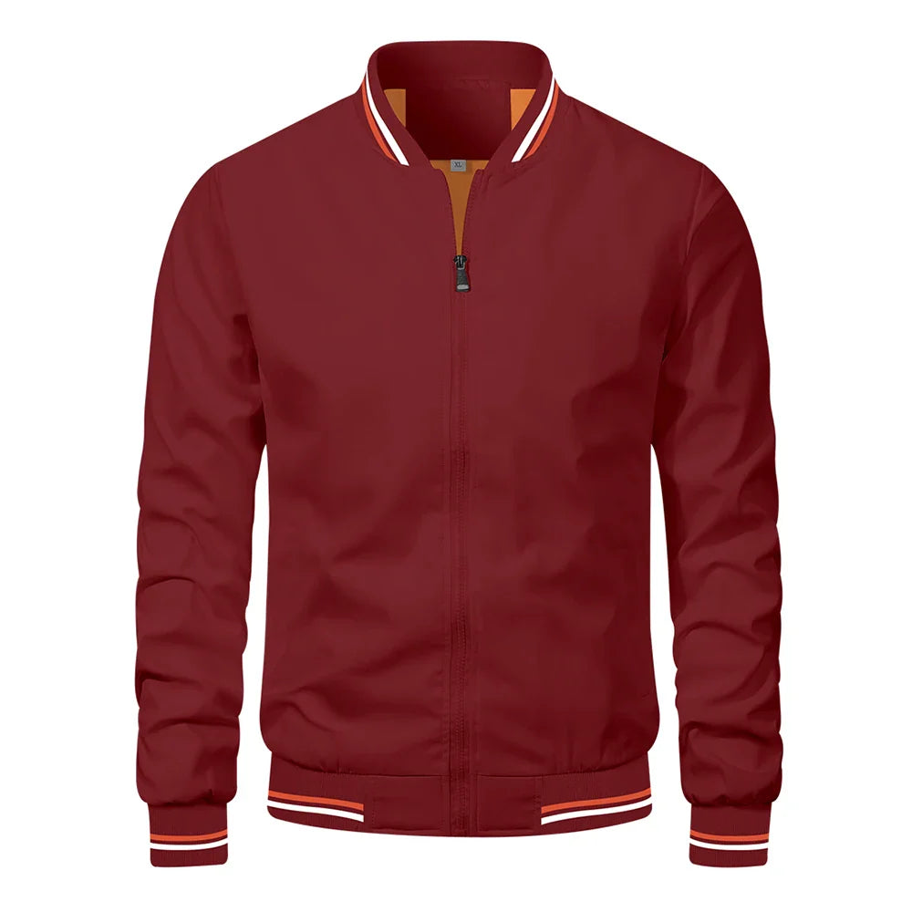 Men's Baseball Bomber Jacket Outerwear Coat