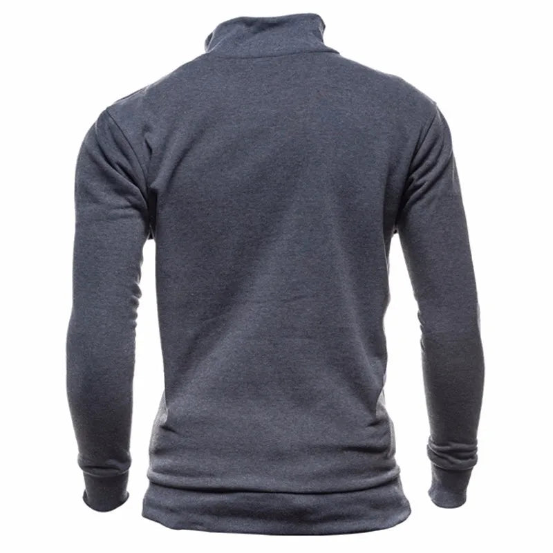 Men's Hooded Zipper Jacket Slim Fit Warm Coat