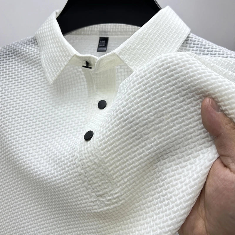 Silk Knitted Polo Shirt
