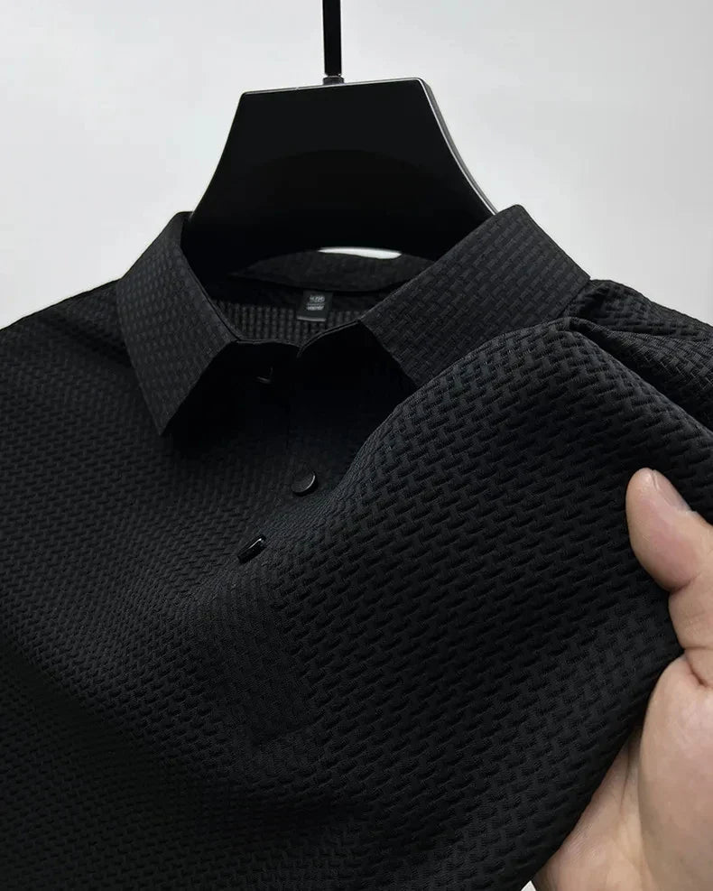 Men's Short Sleeve Top summer Ice Silk Breathable Polo T-shirts