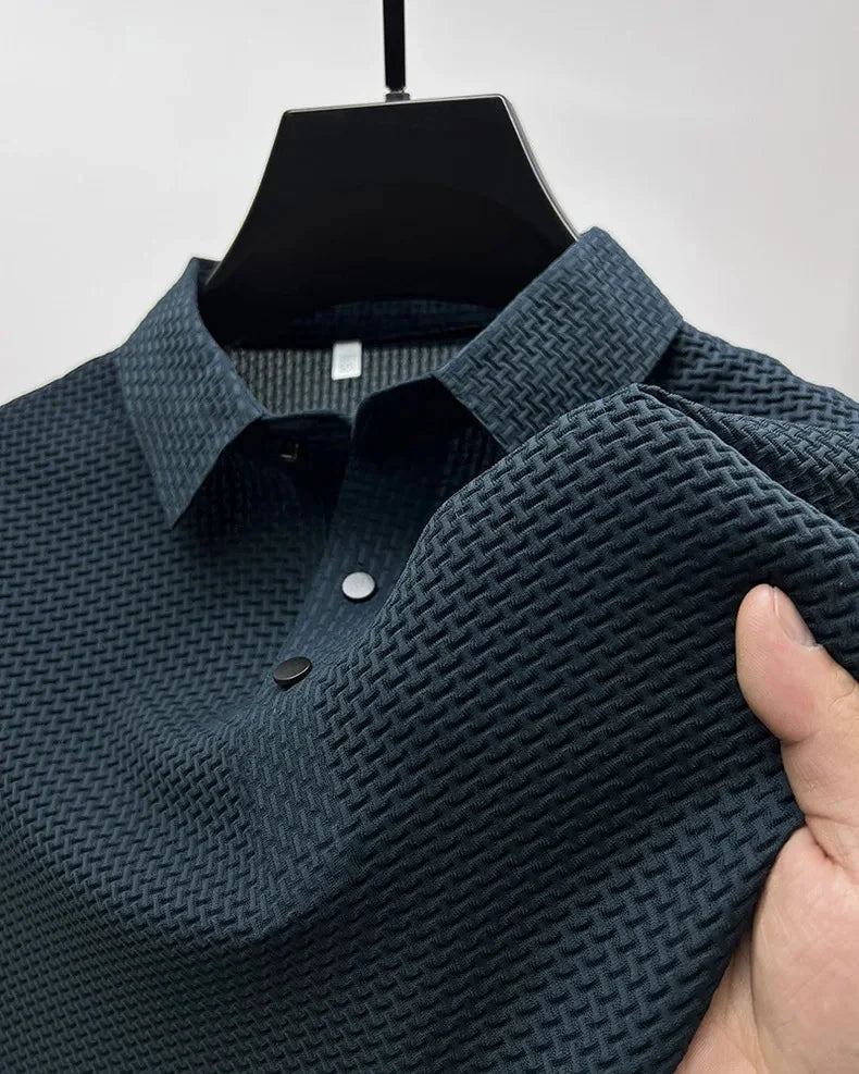 Men's Short Sleeve Top summer Ice Silk Breathable Polo T-shirts
