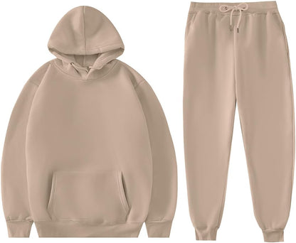 Hooded Sweatshirt 2 Pieces Set Casual Athletic Jogging Clothes