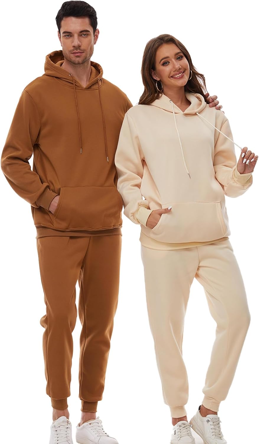 Hooded Sweatshirt 2 Pieces Set Casual Athletic Jogging Clothes