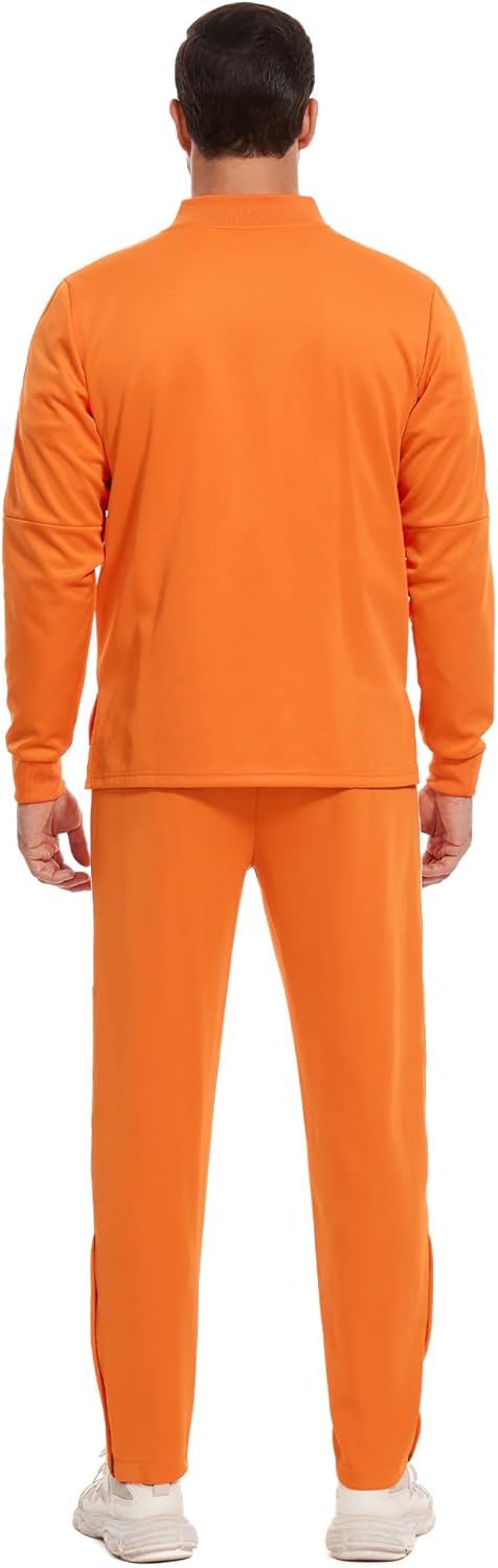 2 Piece Casual Sweat Jogging Suit Set Athletic Full Zip Hoodies
