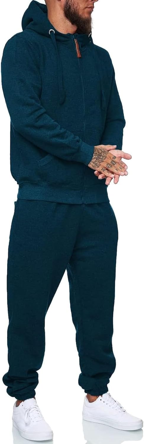 Hoodie Suit for Men 2 Piece Men's Jogging Tracksuit Set
