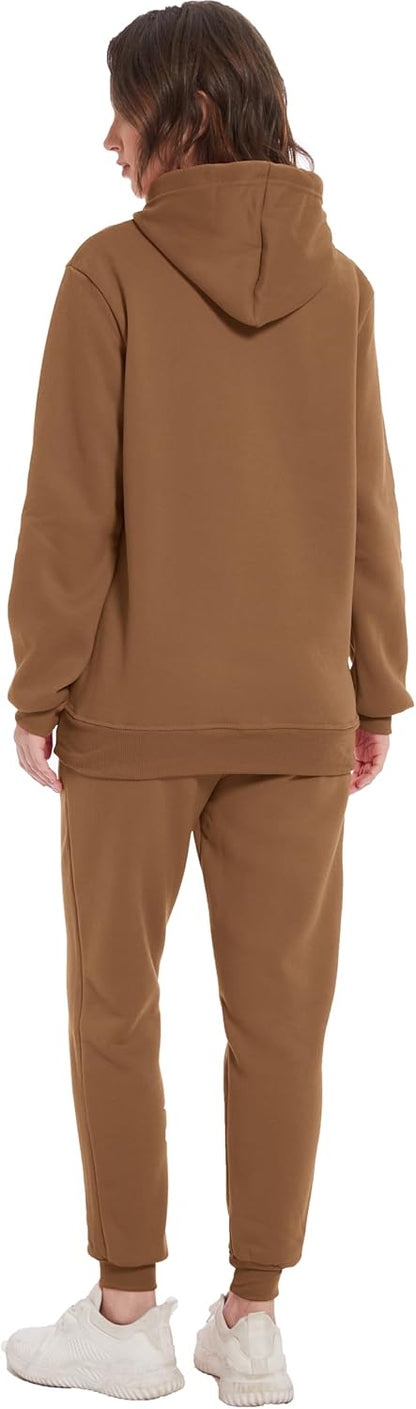 Hooded Sweatshirt 2 Pieces Set Casual Athletic Jogging Clothes