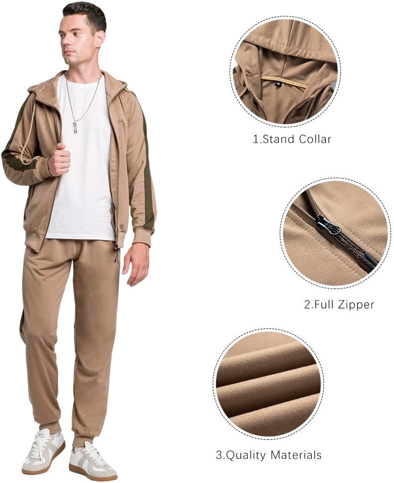 2 Piece Casual Tracksuits Camo Hoodie Jogging Sweatpants Suit