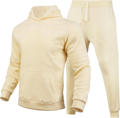 Hooded Sweatshirt 2 Pieces Set Casual Athletic Jogging Clothes