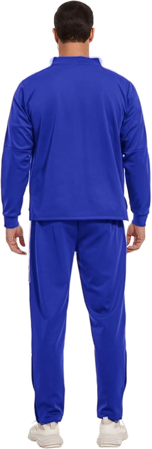 2 Piece Casual Sweat Jogging Suit Set Athletic Full Zip Hoodies