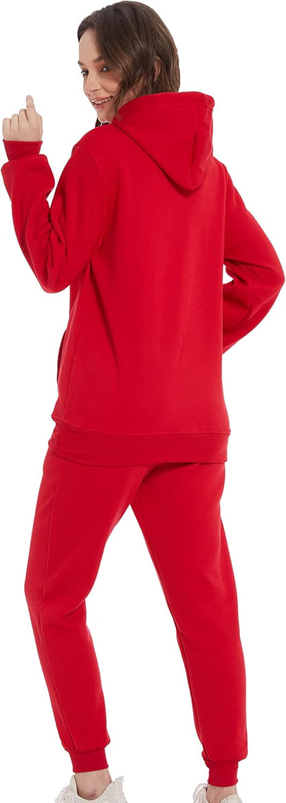 Hooded Sweatshirt 2 Pieces Set Casual Athletic Jogging Clothes