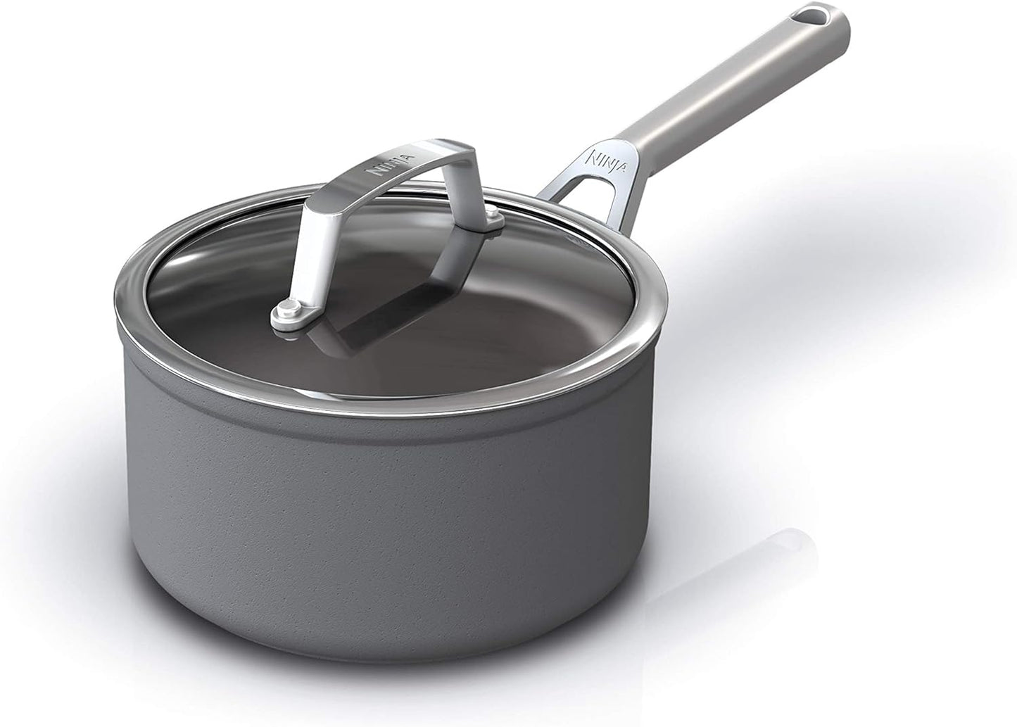 13 Piece Foodi NeverStick Hard Anodized Nonstick Cookware Set Oven Safe Grey