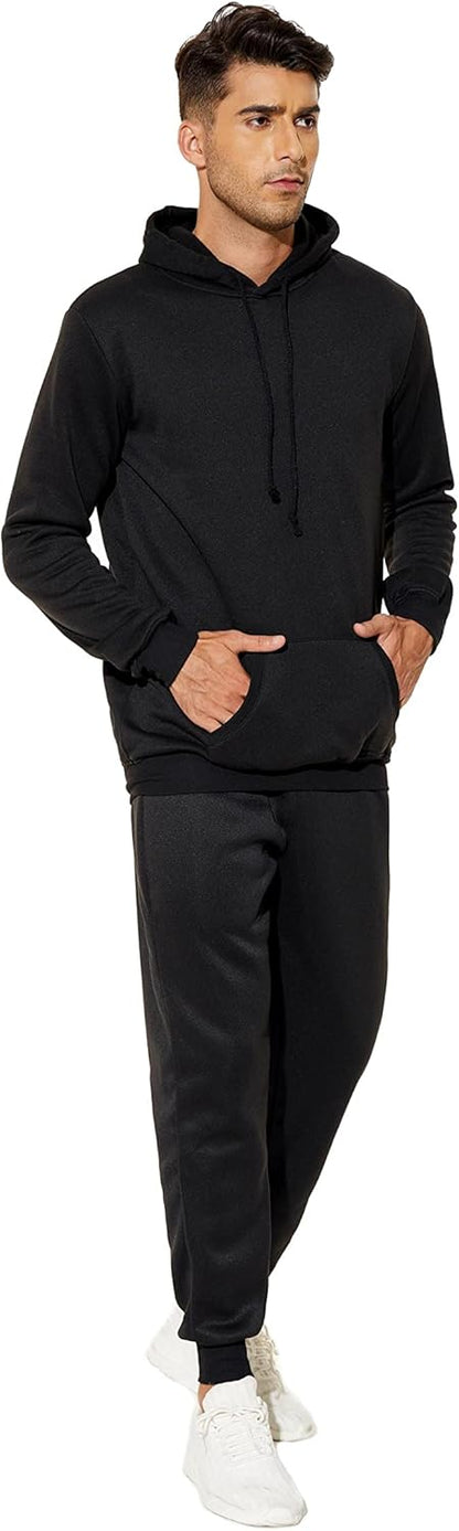 Hooded Sweatshirt 2 Pieces Set Casual Athletic Jogging Clothes