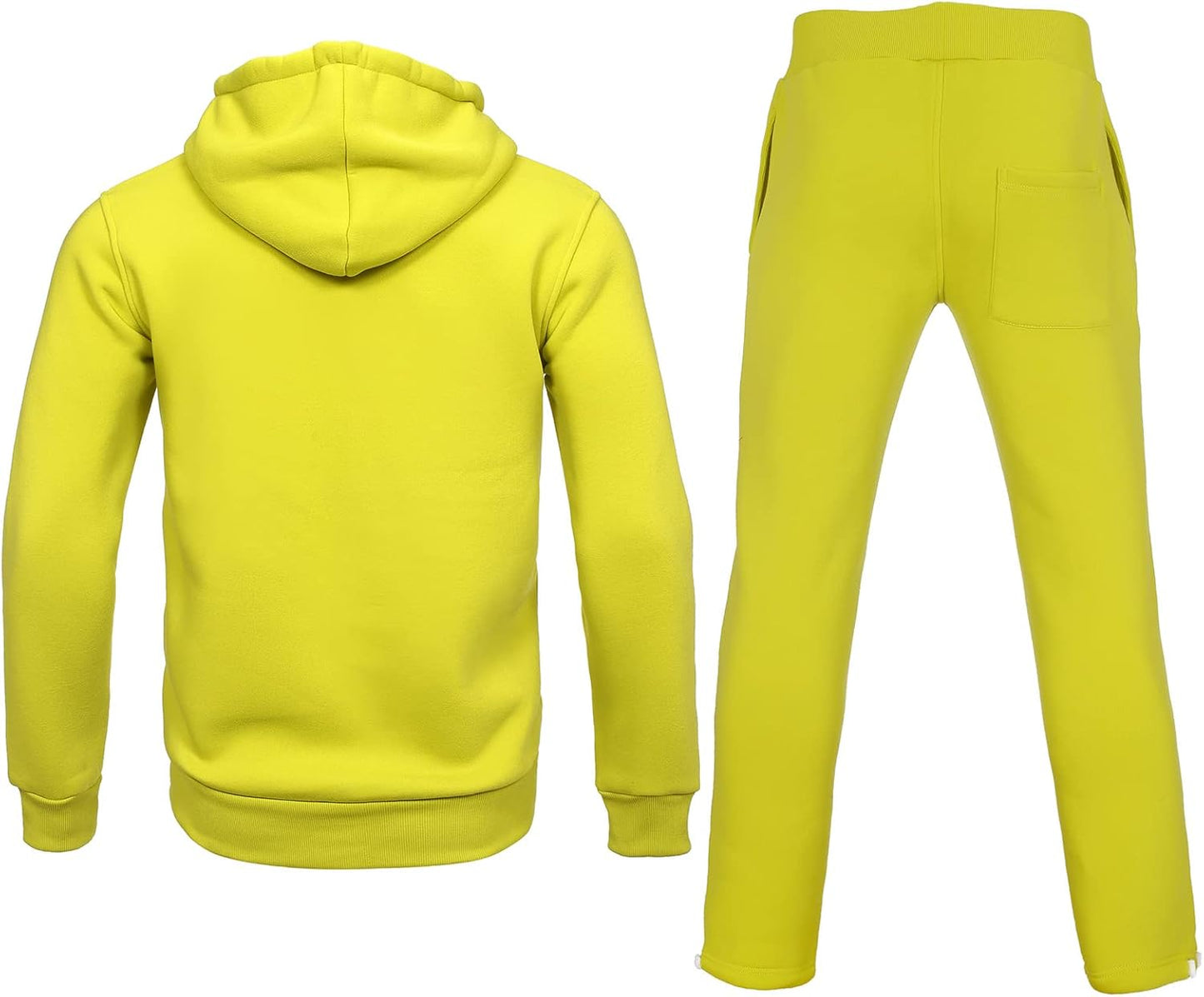 2 Piece Casual Sweat Jogging Suit Set Athletic Full Zip Hoodies