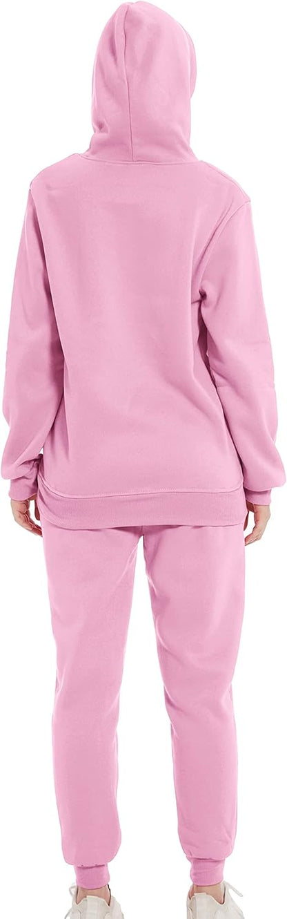 Hooded Sweatshirt 2 Pieces Set Casual Athletic Jogging Clothes