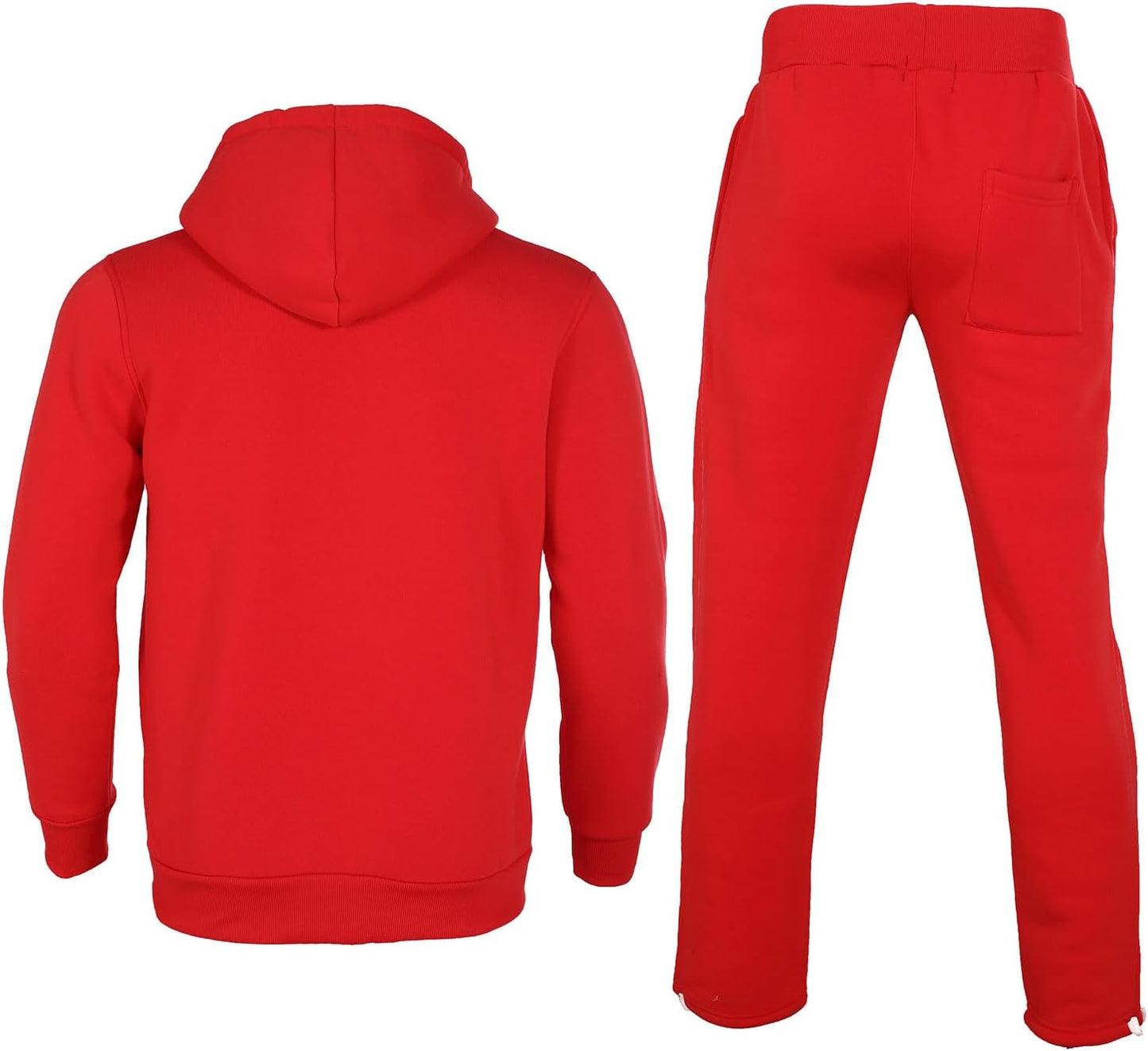 2 Piece Casual Sweat Jogging Suit Set Athletic Full Zip Hoodies