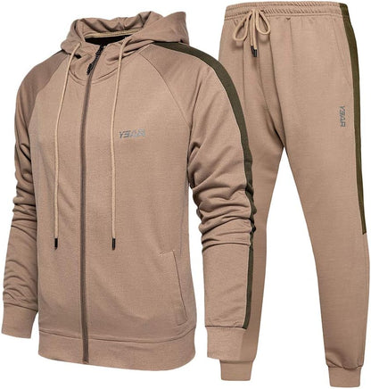 2 Piece Casual Tracksuits Camo Hoodie Jogging Sweatpants Suit
