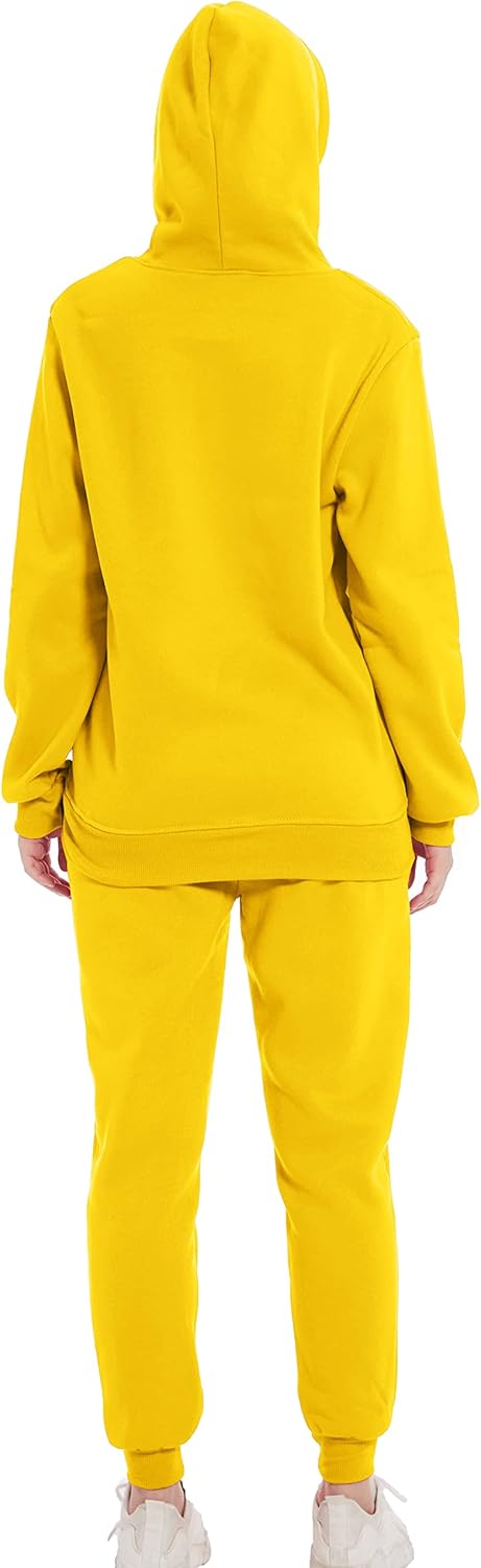 Hooded Sweatshirt 2 Pieces Set Casual Athletic Jogging Clothes