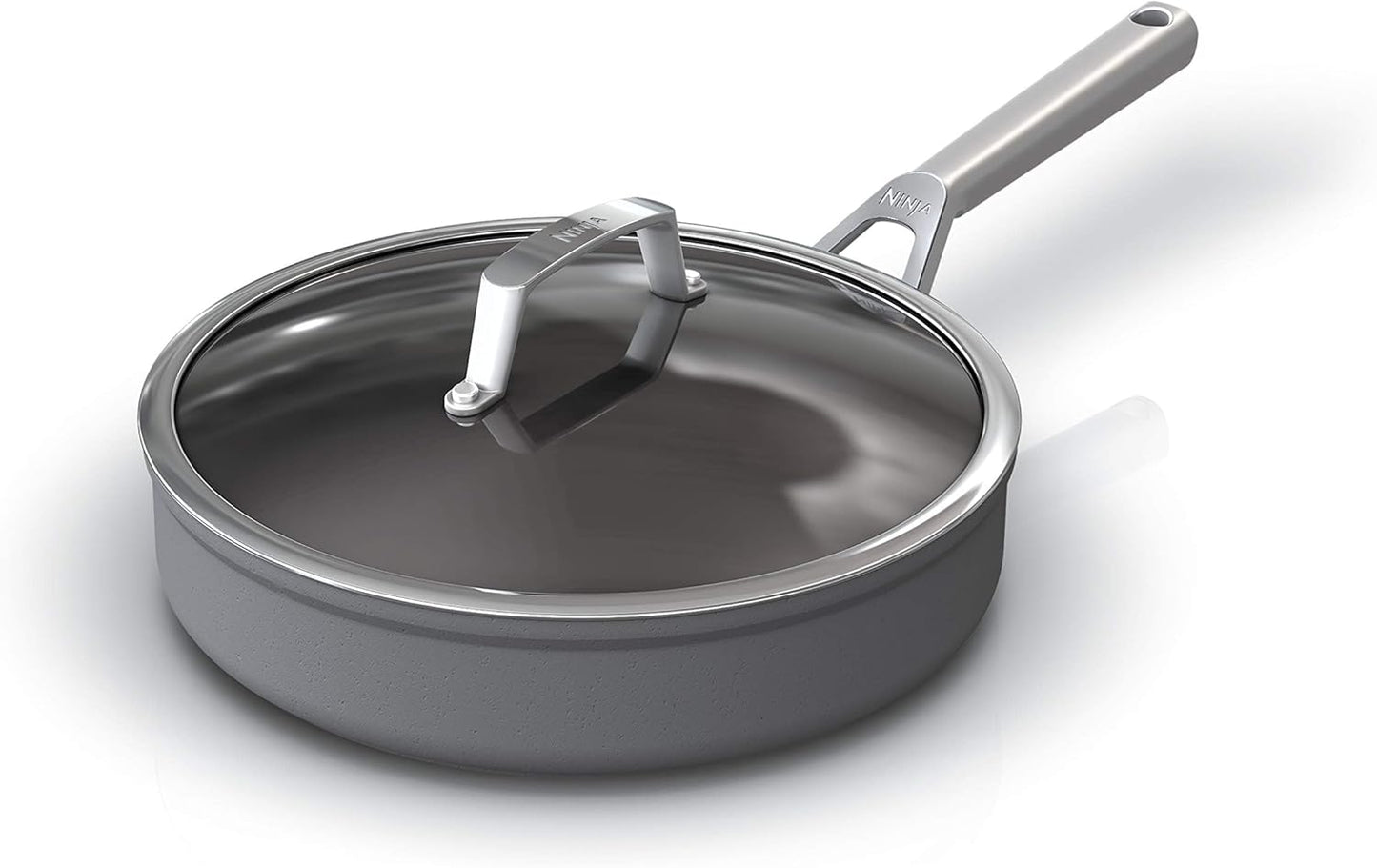 13 Piece Foodi NeverStick Hard Anodized Nonstick Cookware Set Oven Safe Grey