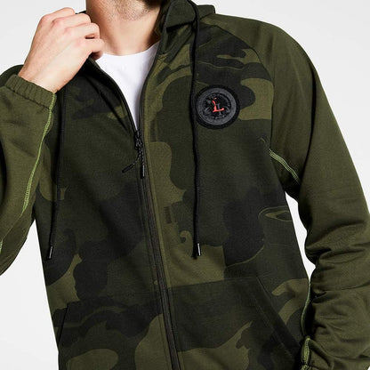 2 Piece Casual Tracksuits Camo Hoodie Jogging Sweatpants Suit