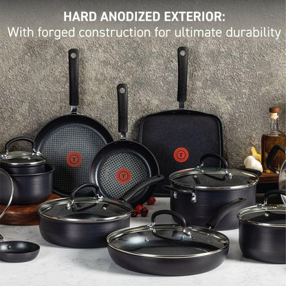 14 Piece Hard Anodized Nonstick Cookware Set Pots Pans Fry Pans and Dutch Oven