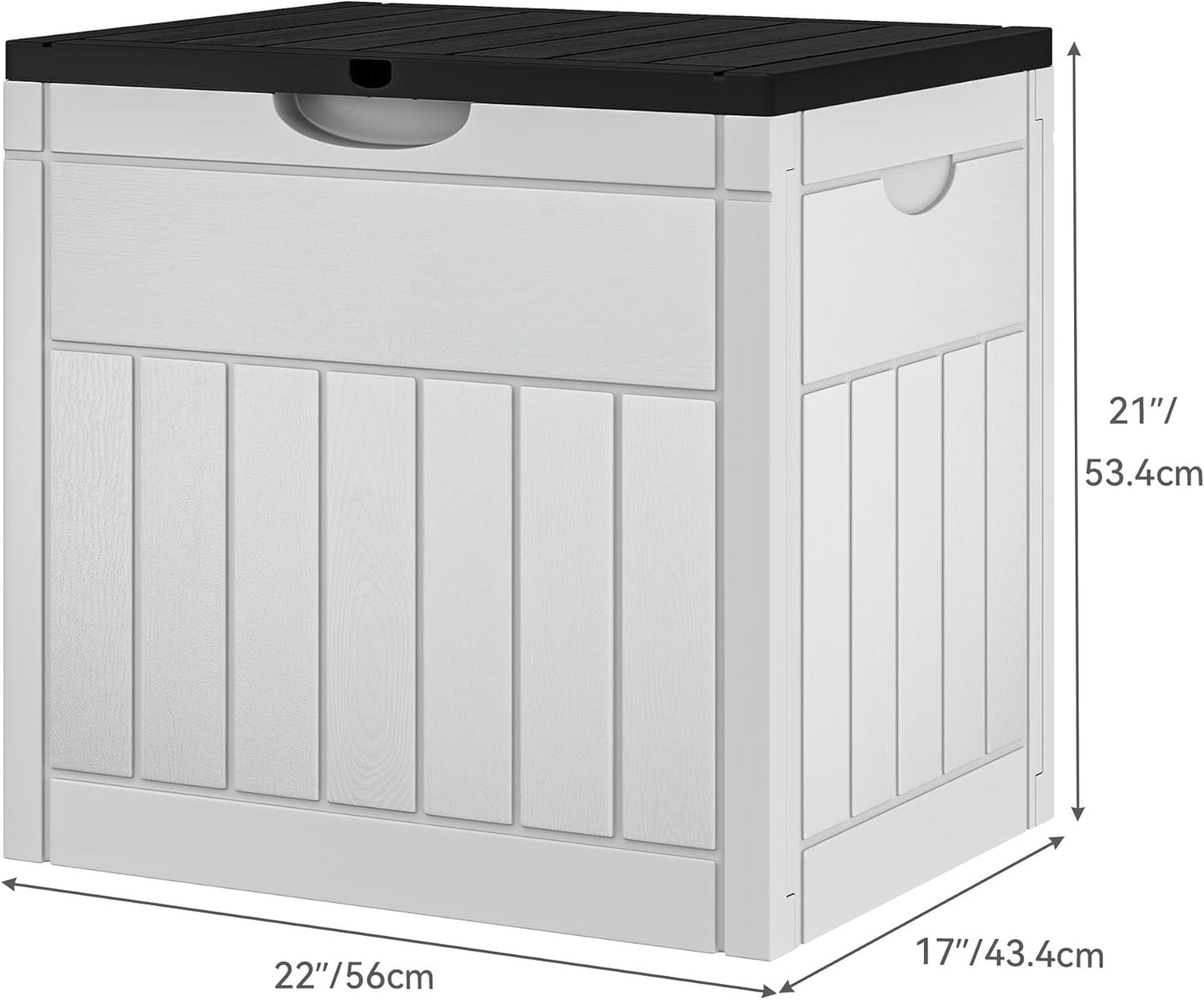 100 Gallon Resin Deck Box Weather Resistant Lockable Outdoor Storage Taupe