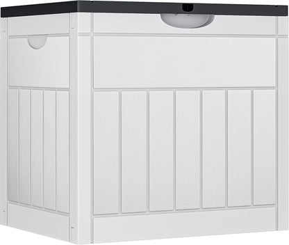 100 Gallon Resin Deck Box Weather Resistant Lockable Outdoor Storage Taupe