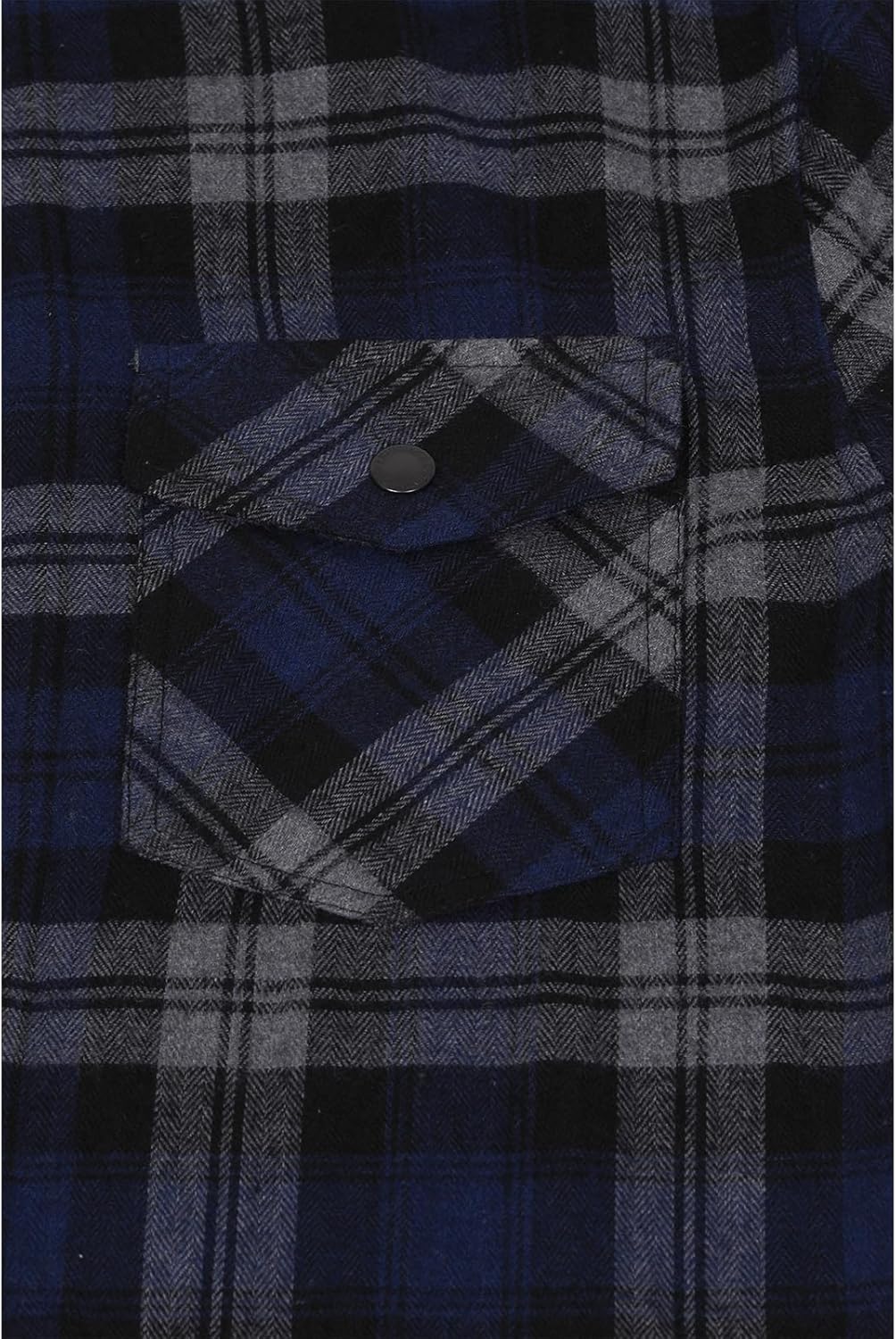 Men's Sherpa Lined Full Zip Hooded Plaid Shirt Jacket