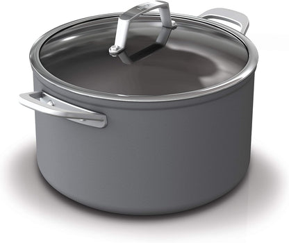 13 Piece Foodi NeverStick Hard Anodized Nonstick Cookware Set Oven Safe Grey
