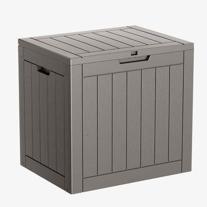 100 Gallon Resin Deck Box Lockable Waterproof Outdoor Storage Black