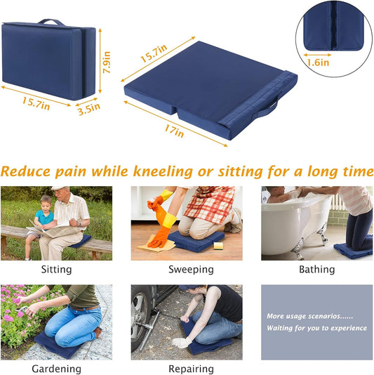 Heavy Duty Garden Kneeler and Seat with Soft Pad and Tool Pouches