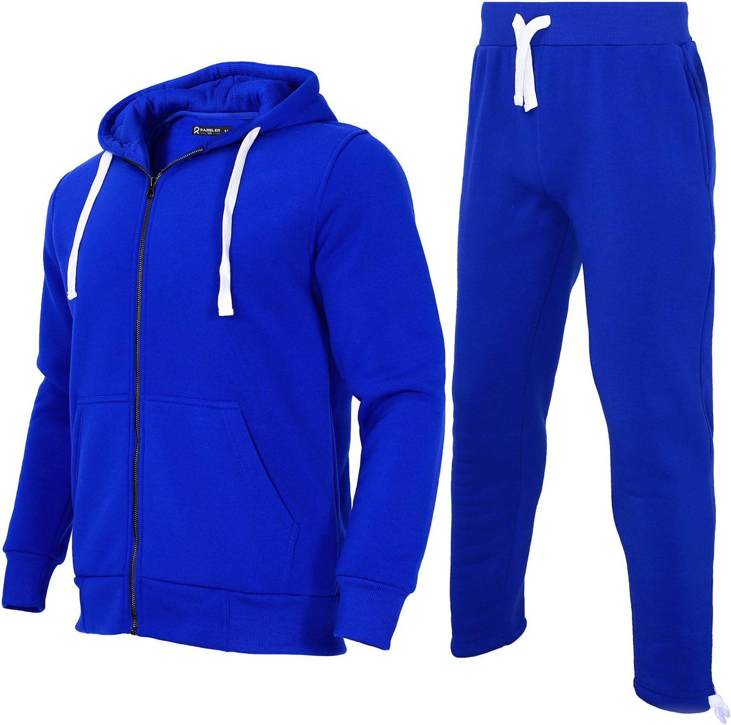 2 Piece Casual Sweat Jogging Suit Set Athletic Full Zip Hoodies