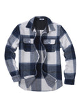 Mens Flannel Plaid Shirt Long Sleeve Cotton Button Down Casual Work Shirt