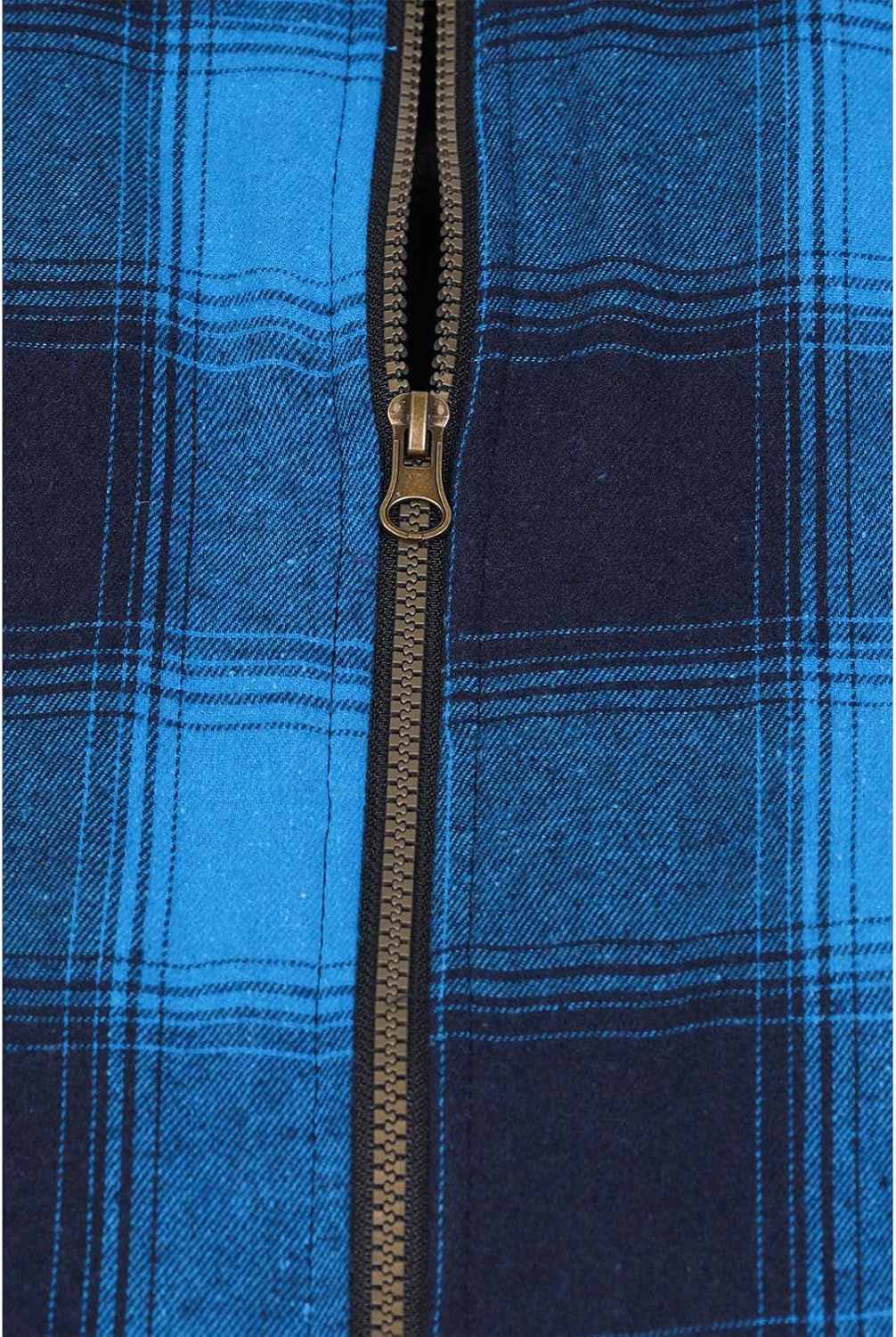 Men's Sherpa Lined Full Zip Hooded Plaid Shirt Jacket