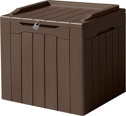 100 Gallon Large Resin Deck Box Waterproof Lockable Outdoor Storage Black