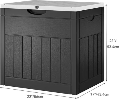100 Gallon Resin Deck Box Weather Resistant Lockable Outdoor Storage Taupe