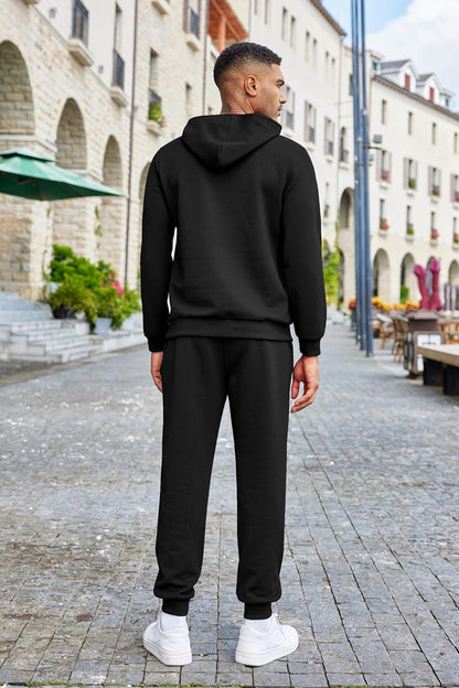Men's Tracksuits 2 Pieces Waffle Hoodies Jogging Suit Set