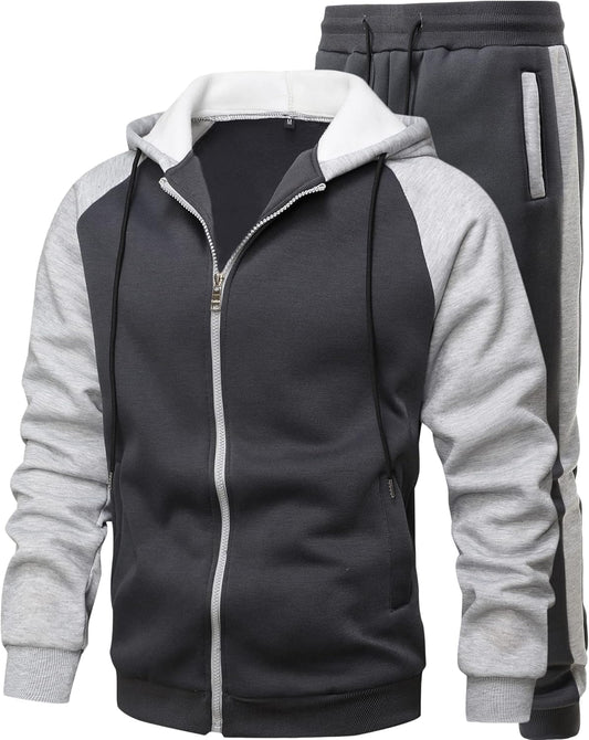 Men's 2 Pieces Tracksuits Drawstring Waistband Sweatsuit